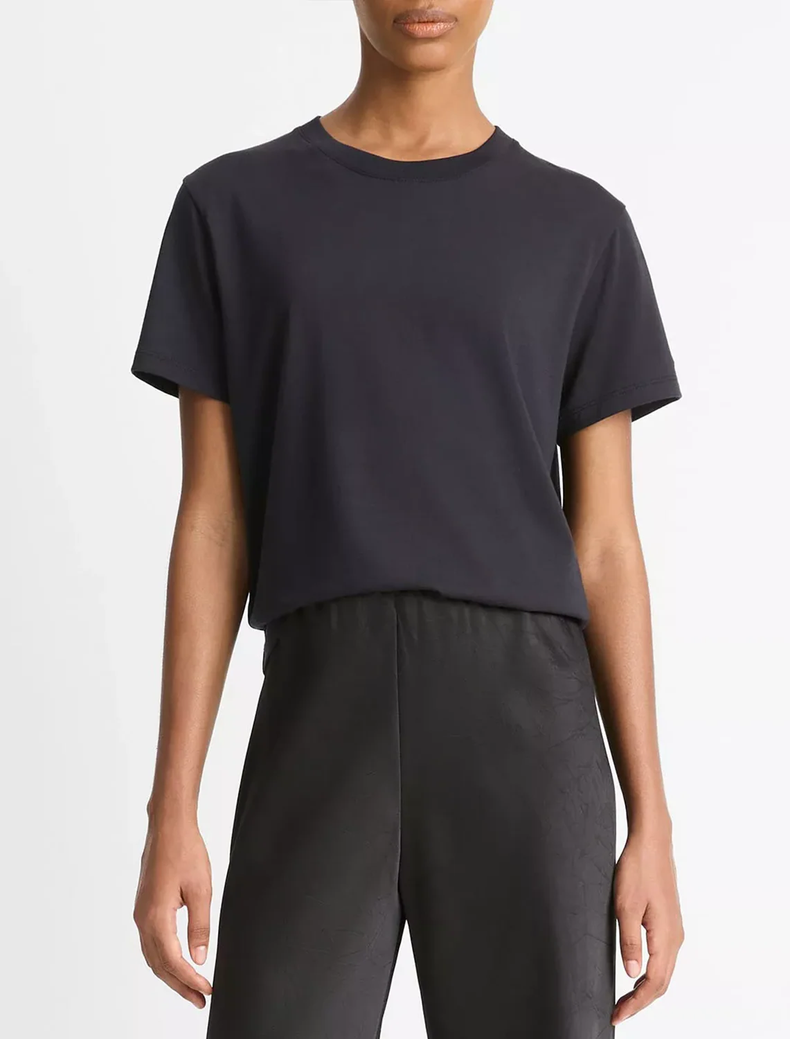 pima cotton crew neck t-shirt in coastal blue - Image 2
