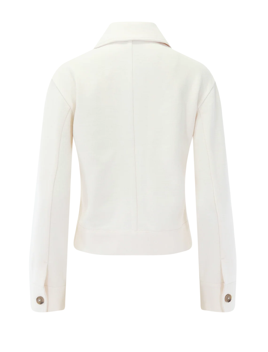 ponte knit jacket in offwhite - Image 3
