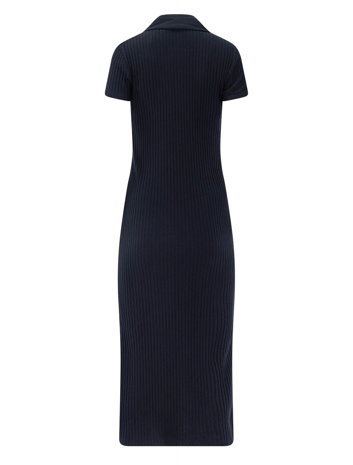 rib short sleeve polo dress in coastal - Image 3