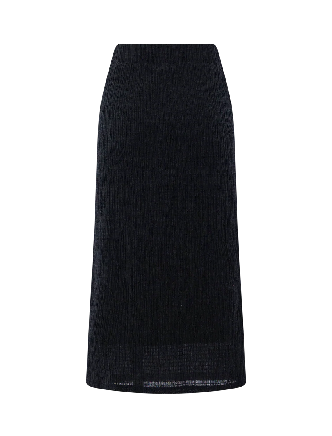 shadow grid midi skirt in black - Image 3