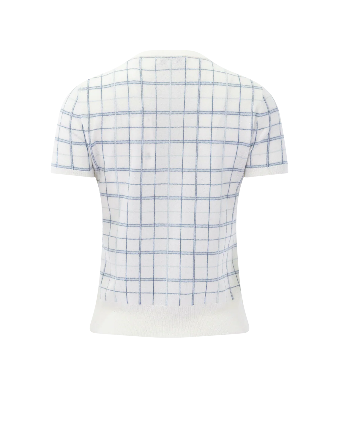short-sleeve crew in lagoon plaid - Image 3