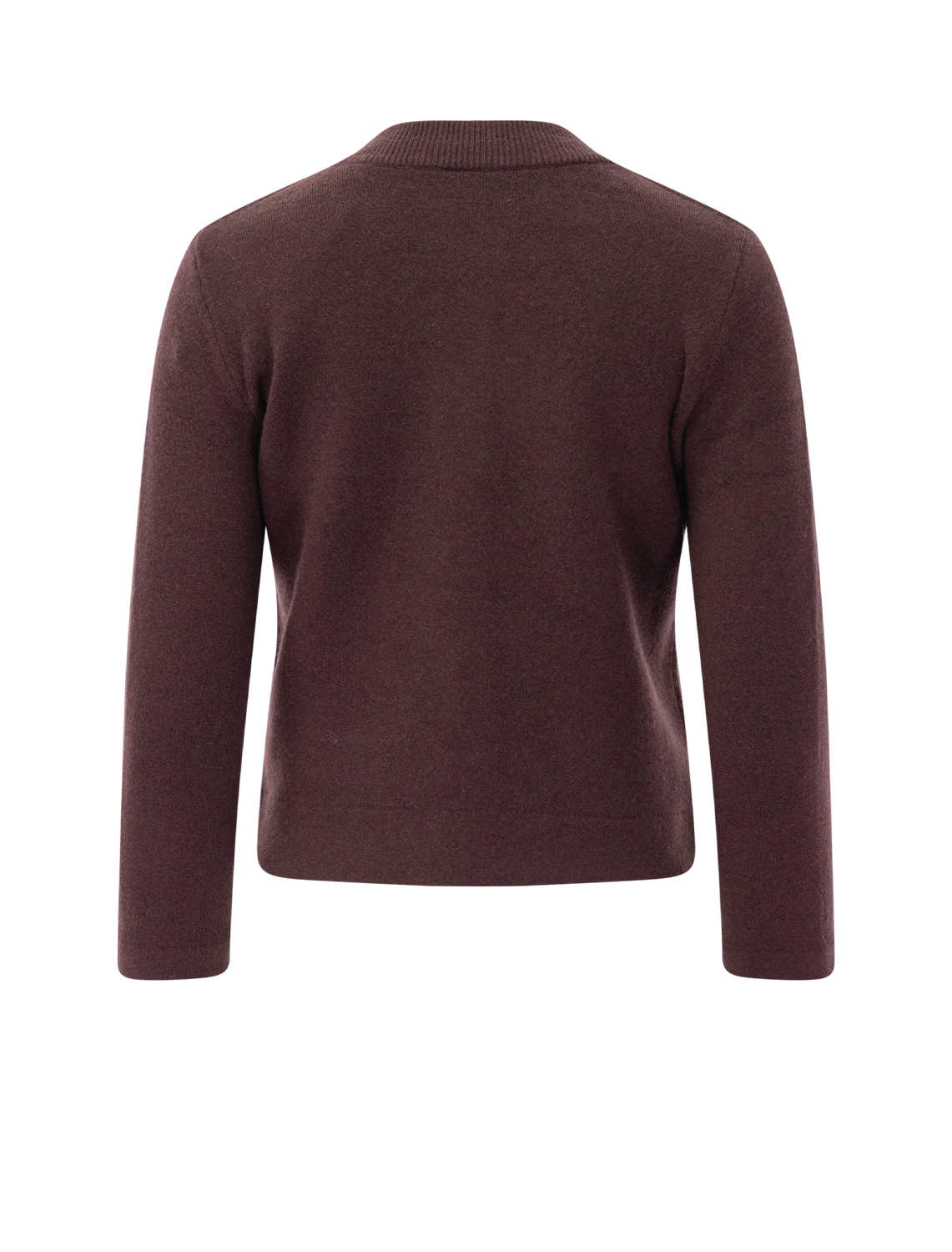 shrunken snap cardigan in fig - Image 3