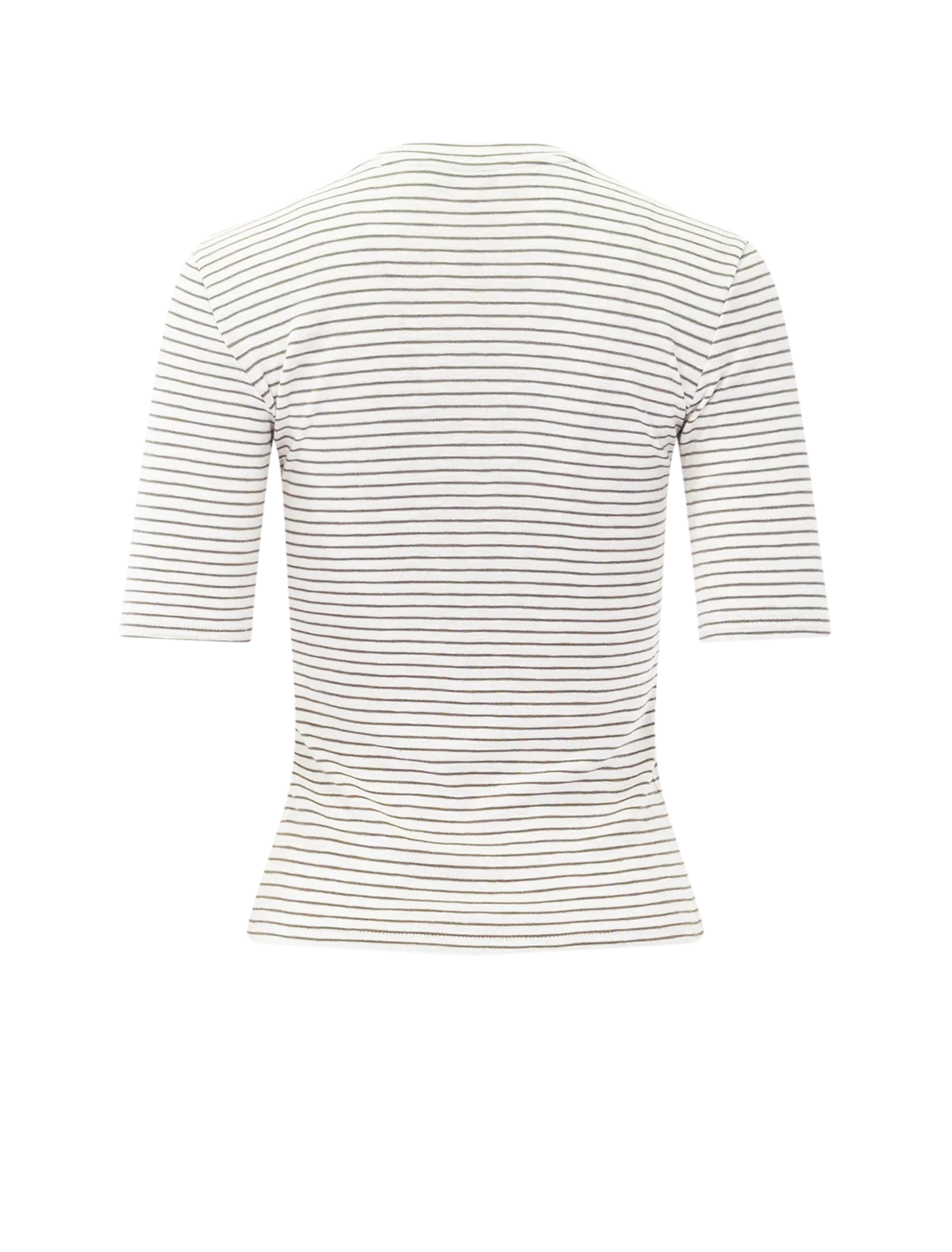 striped elbow sleeve crew in tapenade combo - Image 3