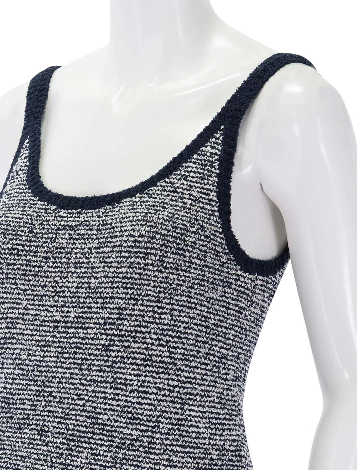 textured micro stripe tank in coastal and oat - Image 3