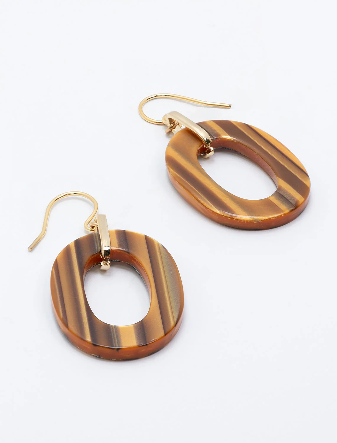 oval acacia link earrings - Image 2