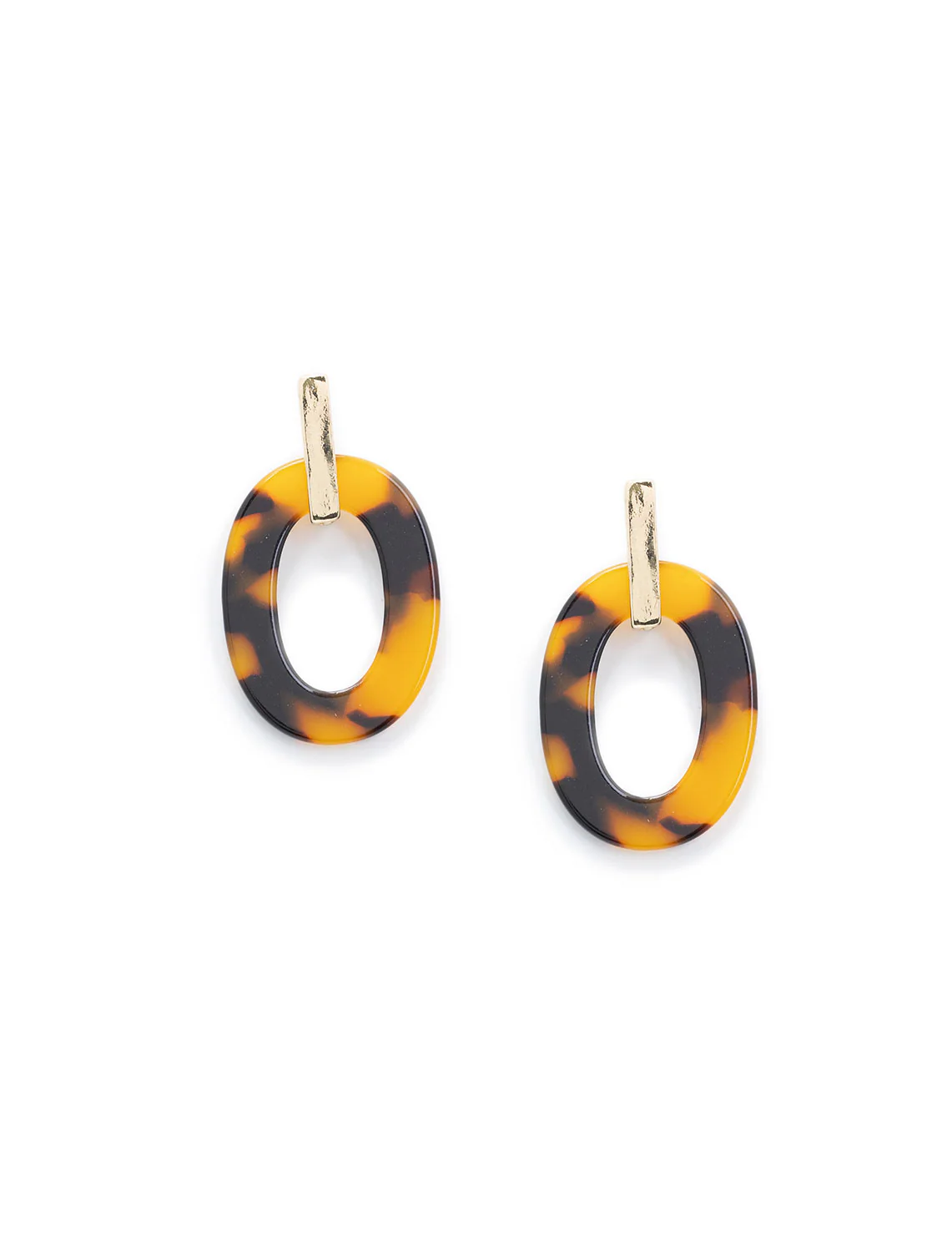 tortoise oval link hoops