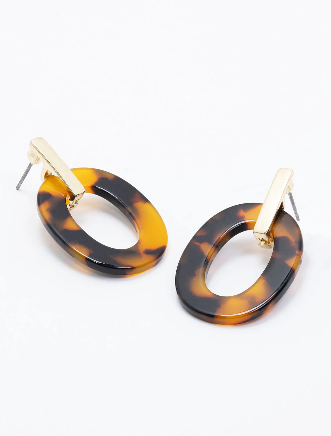tortoise oval link hoops - Image 2