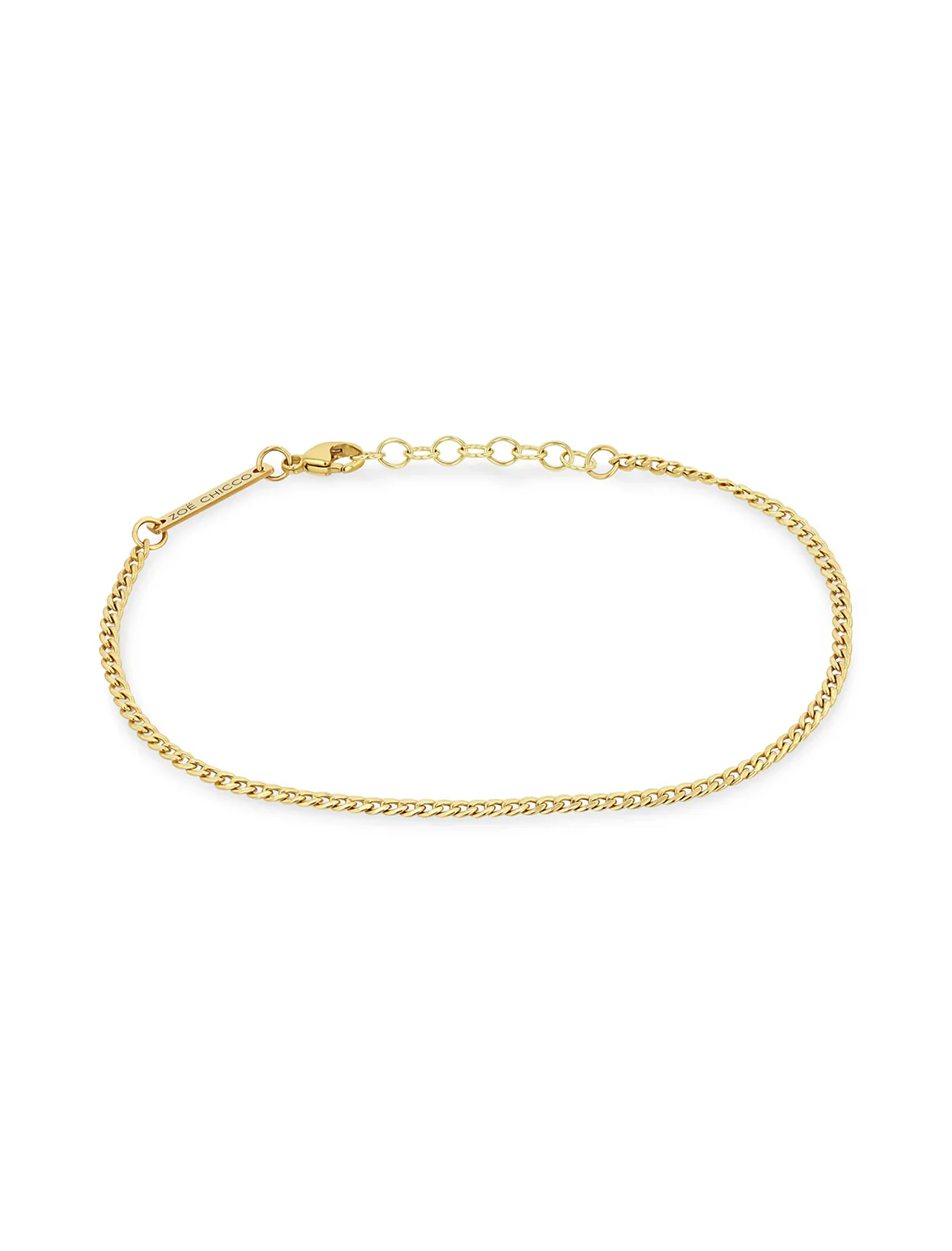 14k xs curb chain bracelet